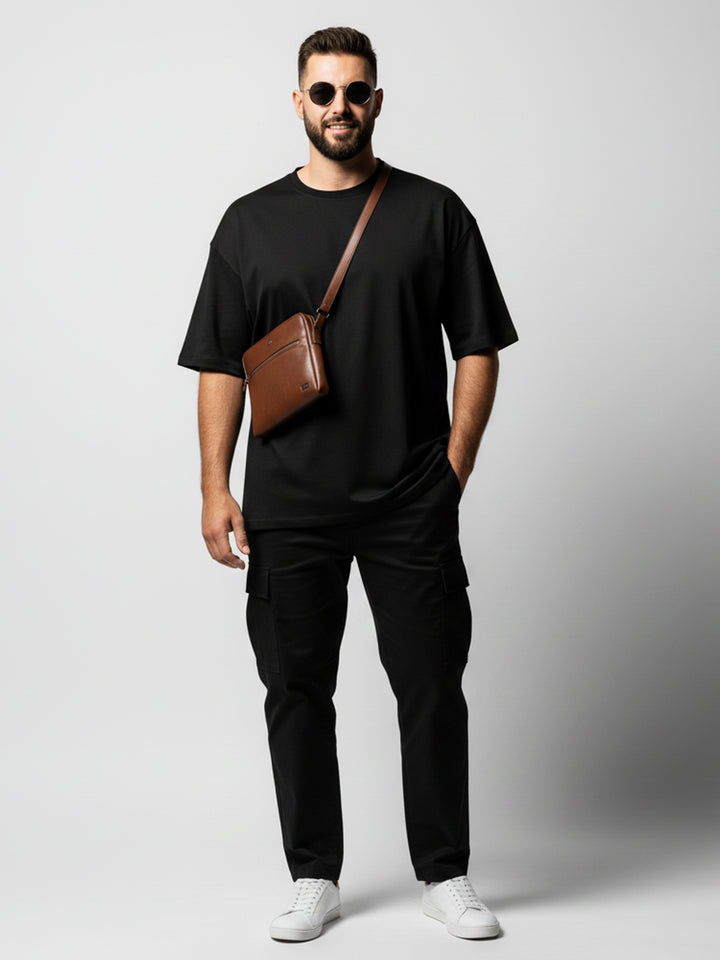 PLUS SIZE RED LABEL COTTON LYCRA LOOSE FIT T-SHIRT FOR MEN | XL-7XL