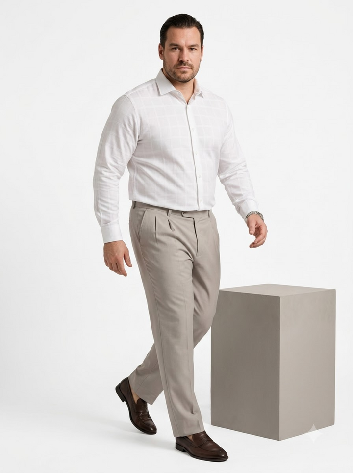 PLUS SIZE SELF CHECK SHIRT FOR MEN | XL-7XL