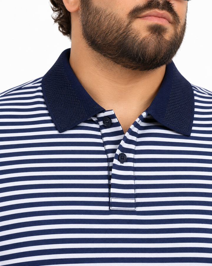PLUS SIZE MEN STRIPER POLO | XL-7XL