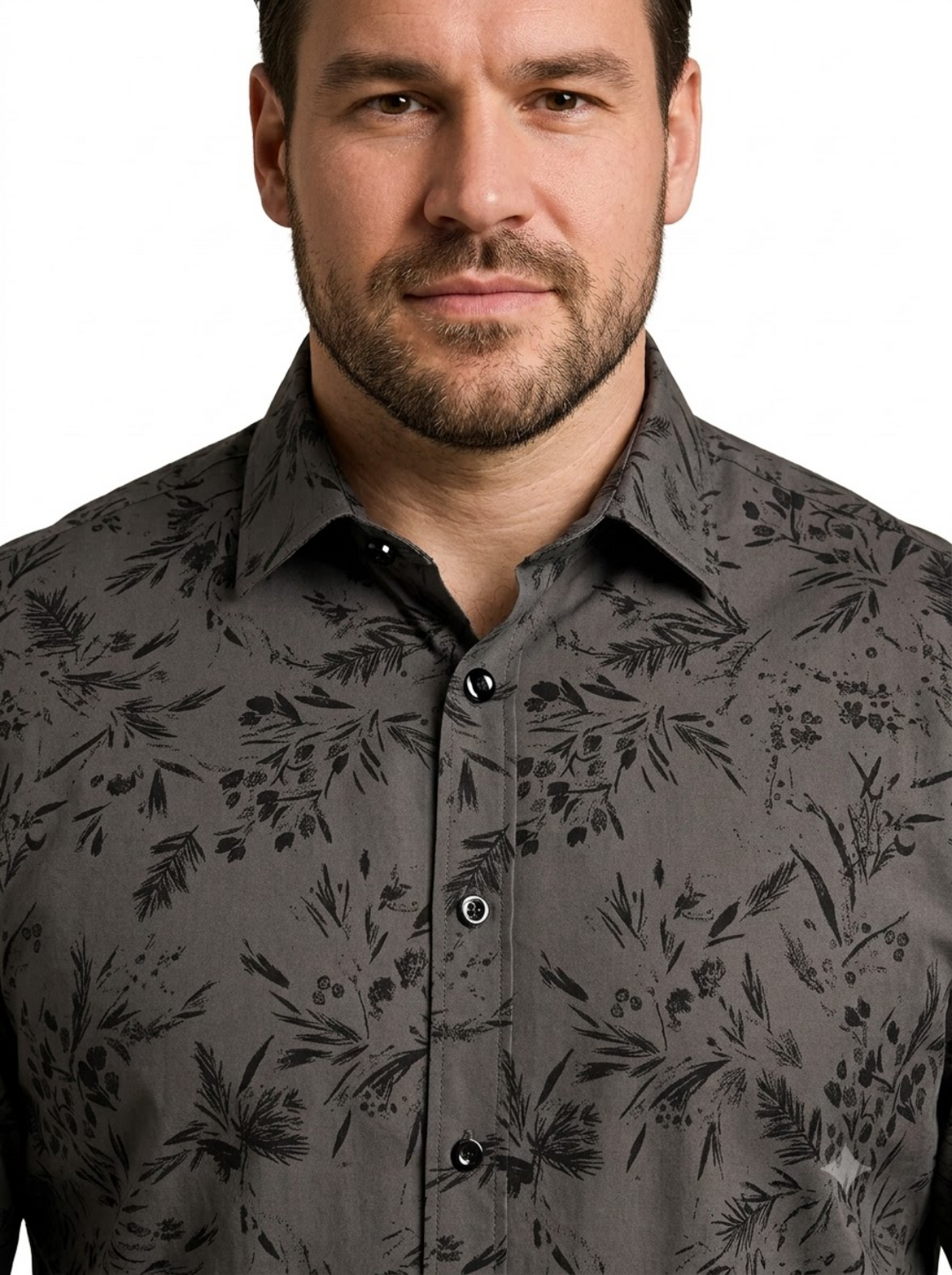 PLUS SIZE DOBBY PRINTED SHIRT FOR MEN | XL-7XL