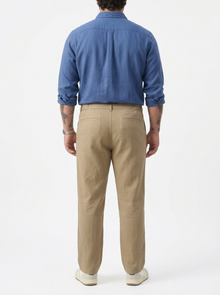 PLUS SIZE MEN’S LINEN PULLON PANT | XL-7XL