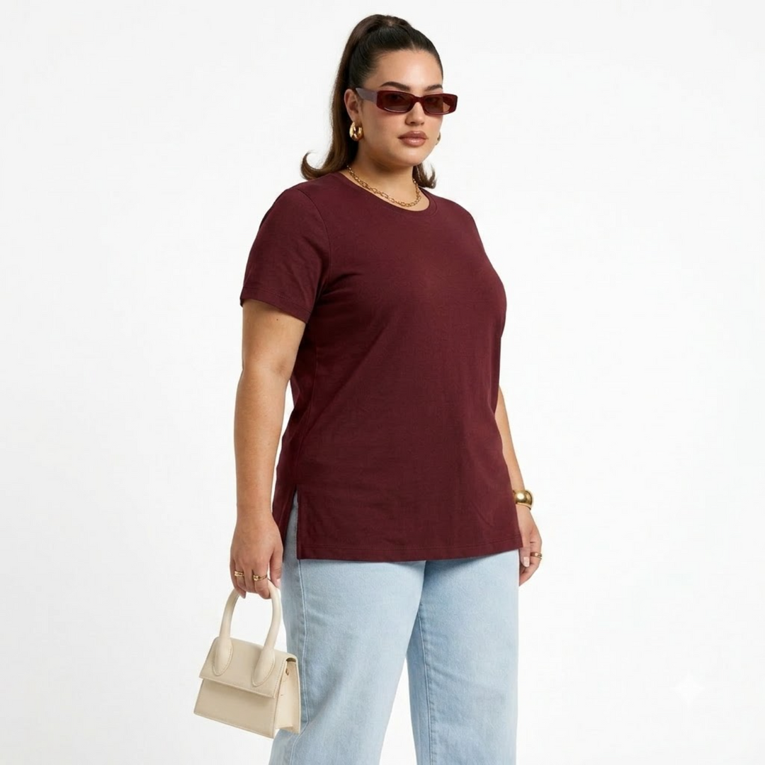 PLUS SIZE WOMEN’S SOLID TSHIRT | XL-7XL