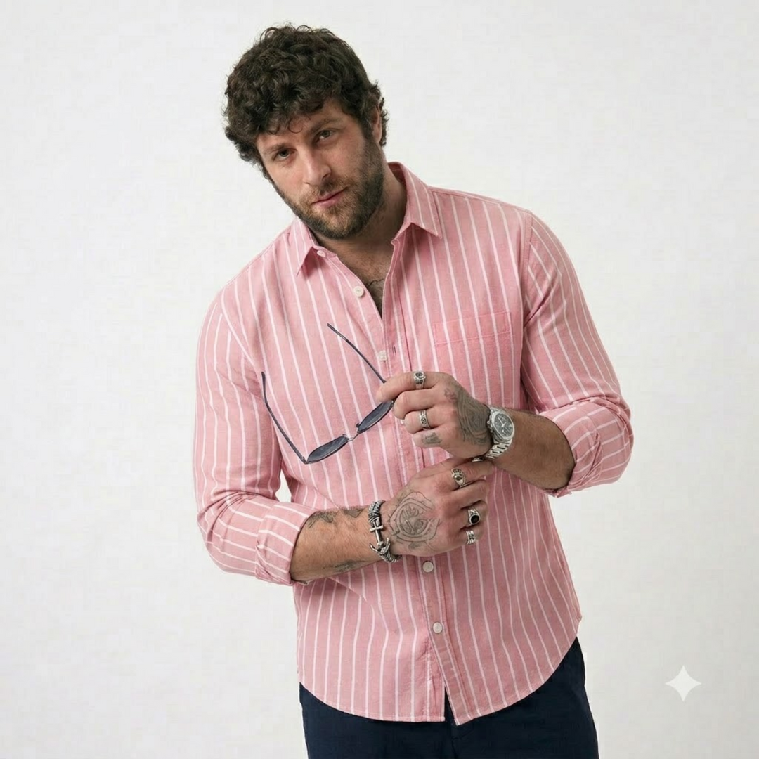PLUS SIZE STRIPE SHIRT FOR MEN | XL-7XL