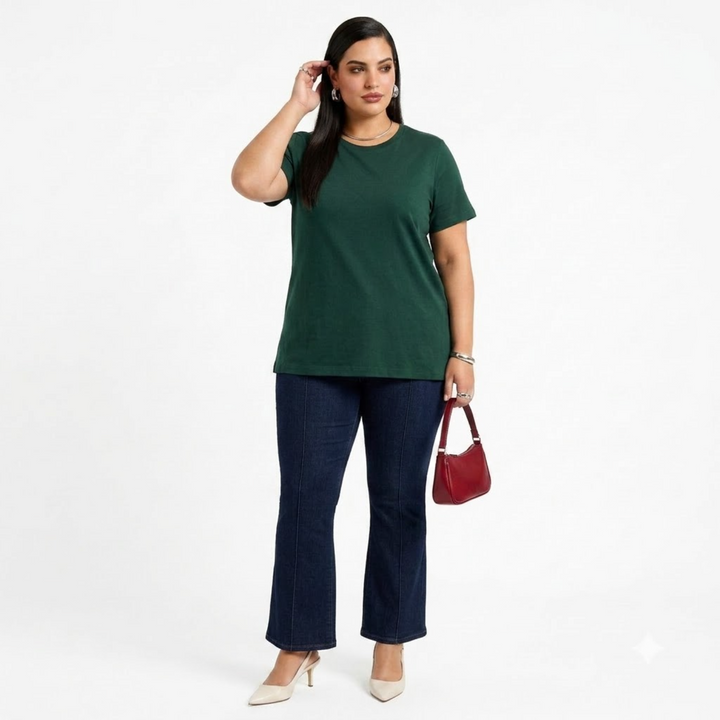 PLUS SIZE WOMEN’S SOLID TSHIRT | XL-7XL