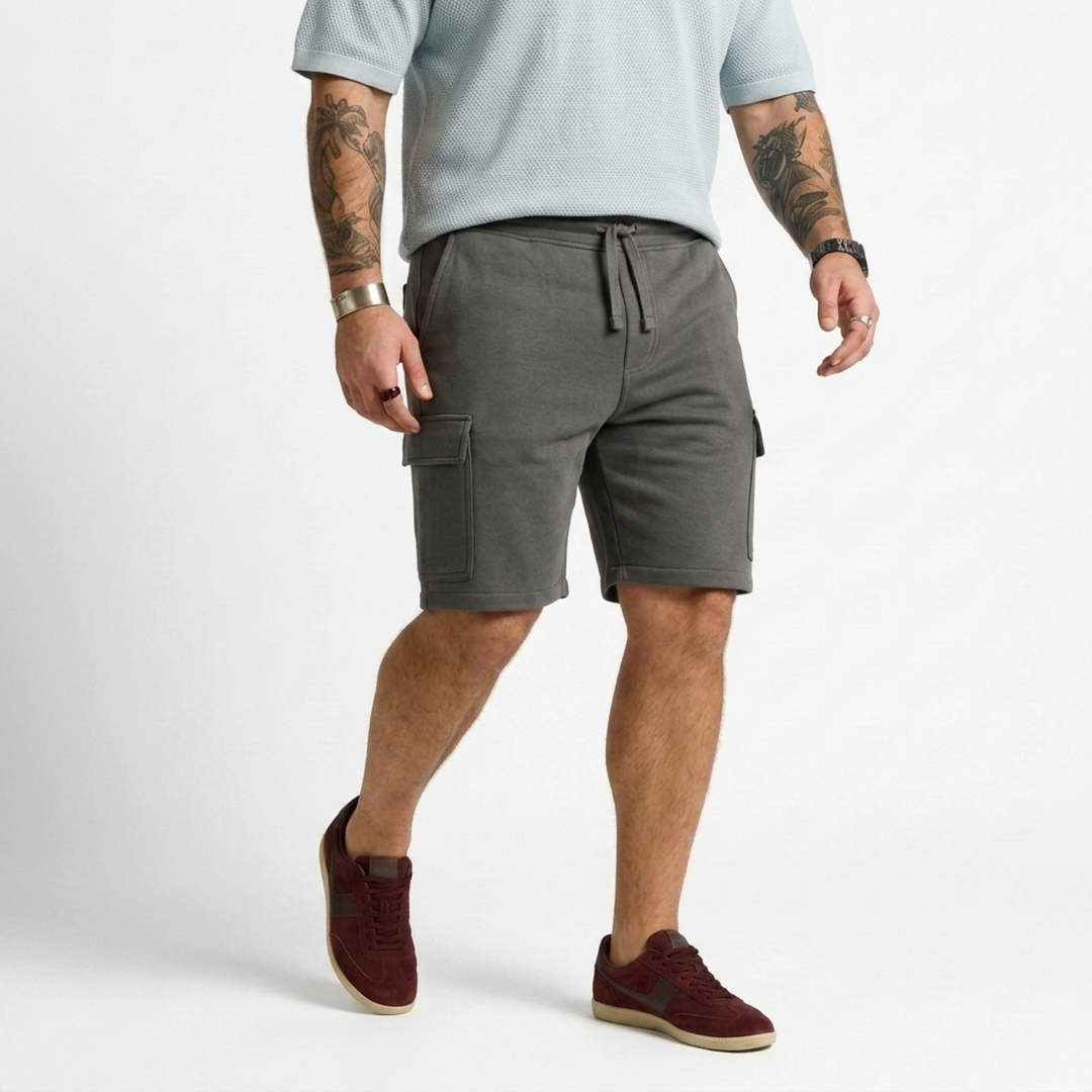 PLUS SIZE MEN’S KNIT CARGO LOUNGE SHORT | XL-7XL