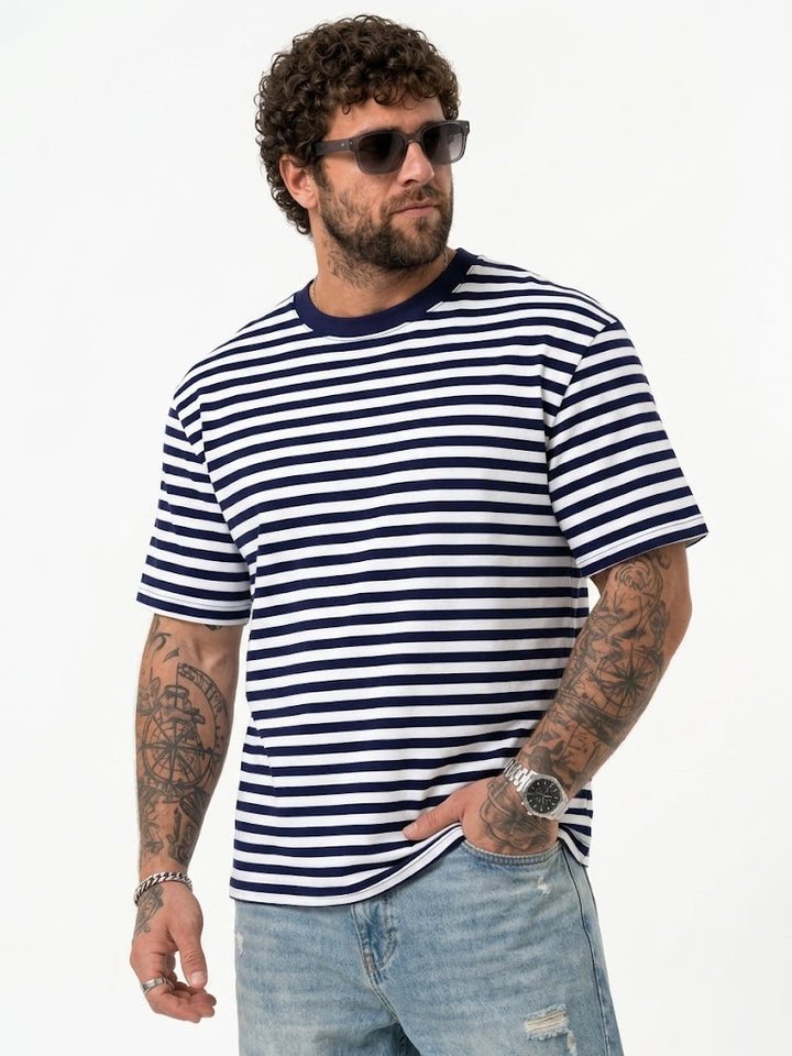PLUS SIZE MEN STRIPER T-SHIRT | XL-7XL