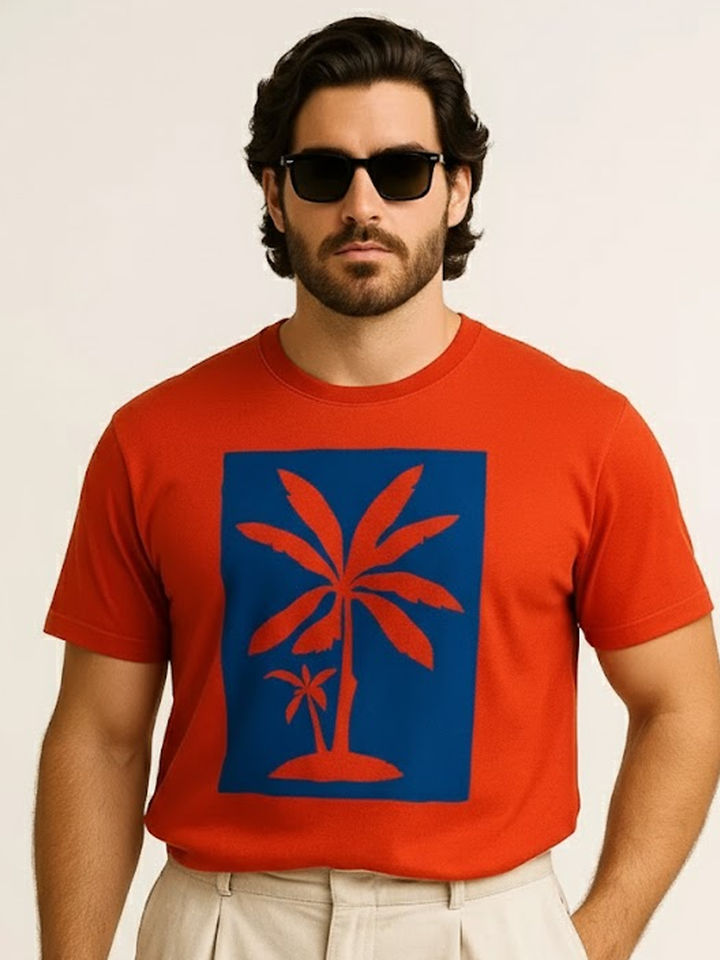 PLUS SIZE SAINT TROPEZ HOLIDAY T-SHIRT FOR MEN | XL-7XL