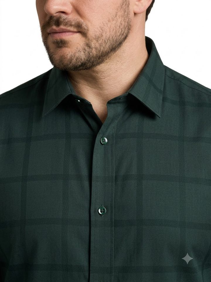 PLUS SIZE SELF CHECK SHIRT FOR MEN | XL-7XL