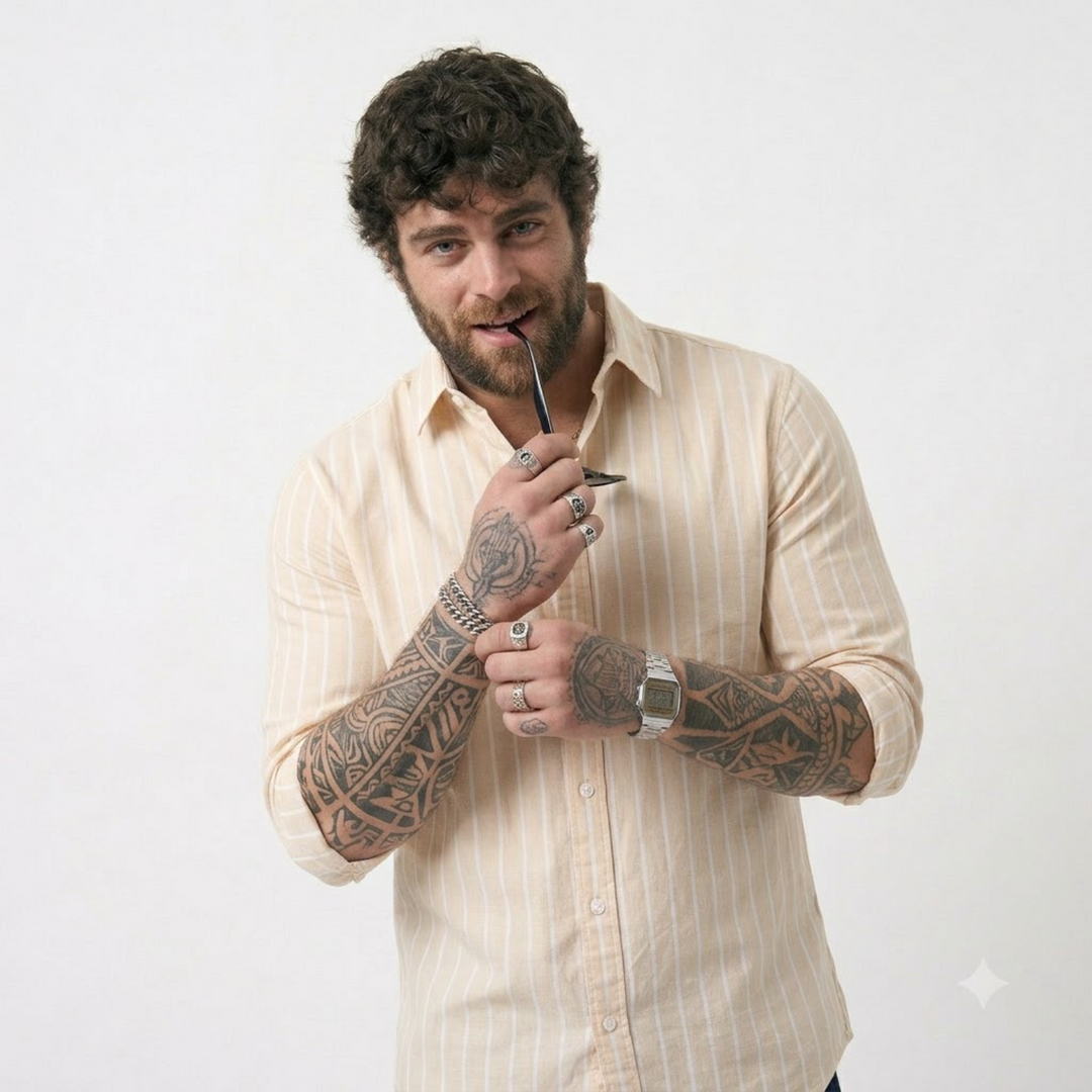PLUS SIZE STRIPE SHIRT FOR MEN | XL-7XL