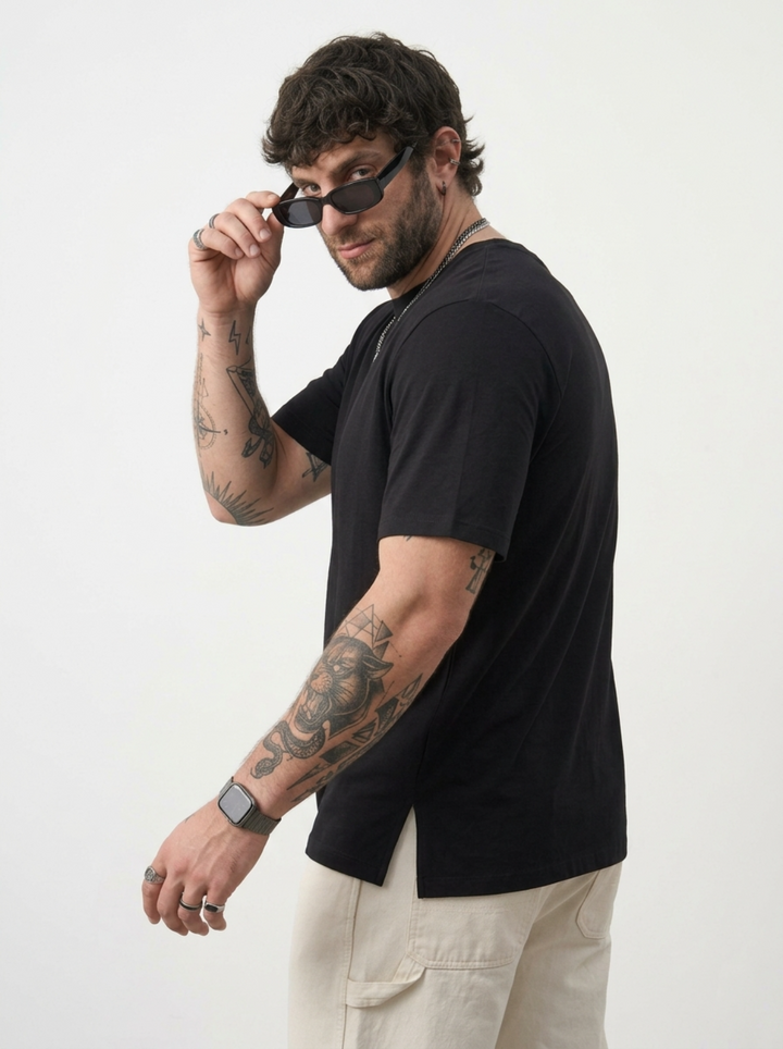 PLUS SIZE BAMBOO COTTON LYCRA T-SHIRT FOR MEN | XL-7XL