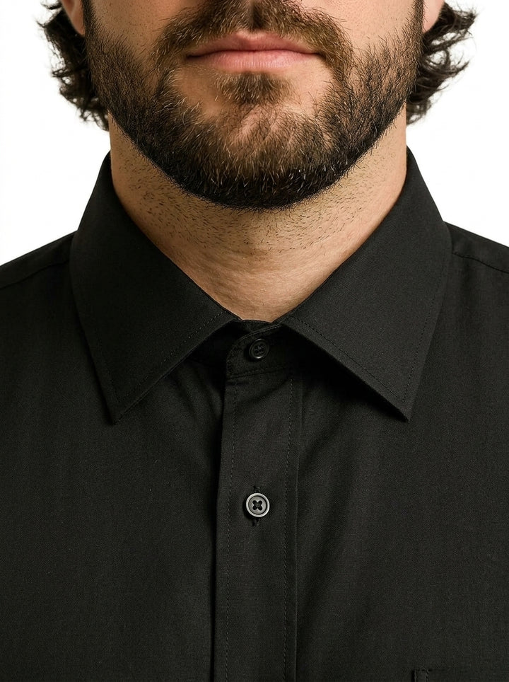 PLUS SIZE SOLID GIZASHIRT FOR MEN | XL-7XL