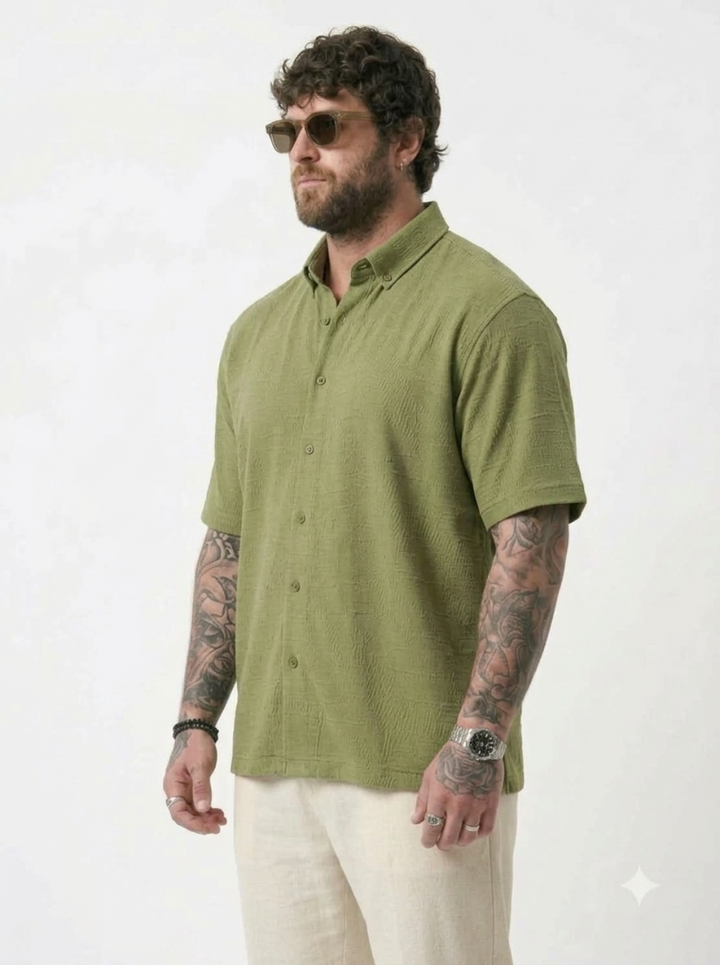 PLUS SIZE RESORT JACQURD SHIRT FOR MEN | XL-7XL