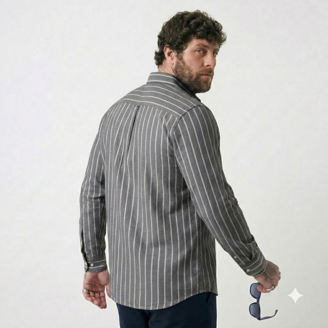 PLUS SIZE STRIPE SHIRT FOR MEN | XL-7XL