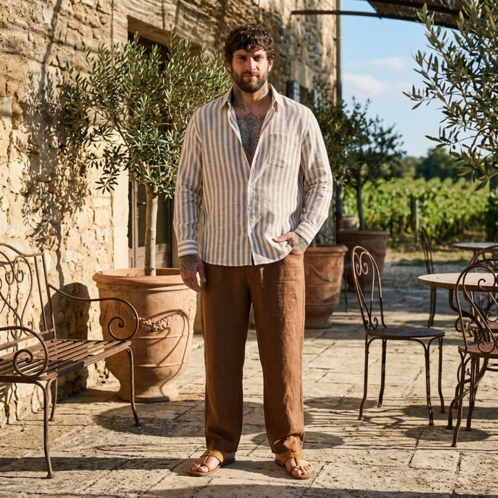 PLUS SIZE MEN’S STRIPE SHIRT | XL-7XL
