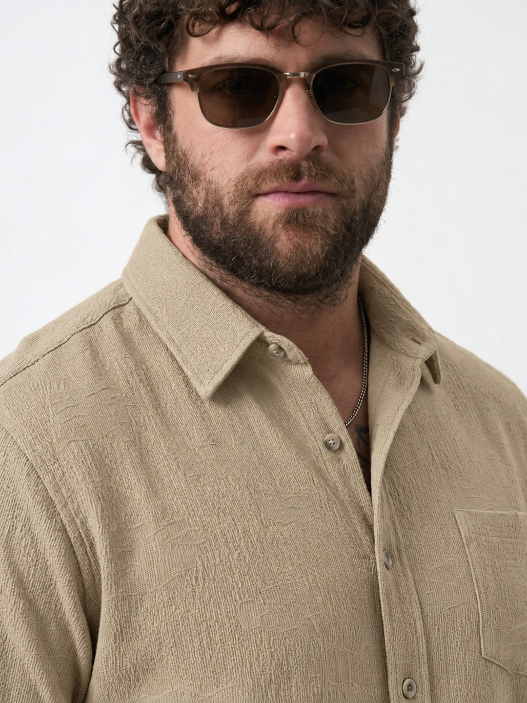 PLUS SIZE RESORT JACQURD SHIRT FOR MEN | XL-7XL