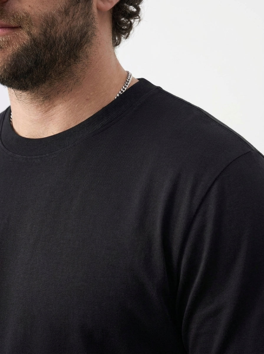 PLUS SIZE MERCERIZED COTTON T-SHIRT FOR MEN | XL-7XL