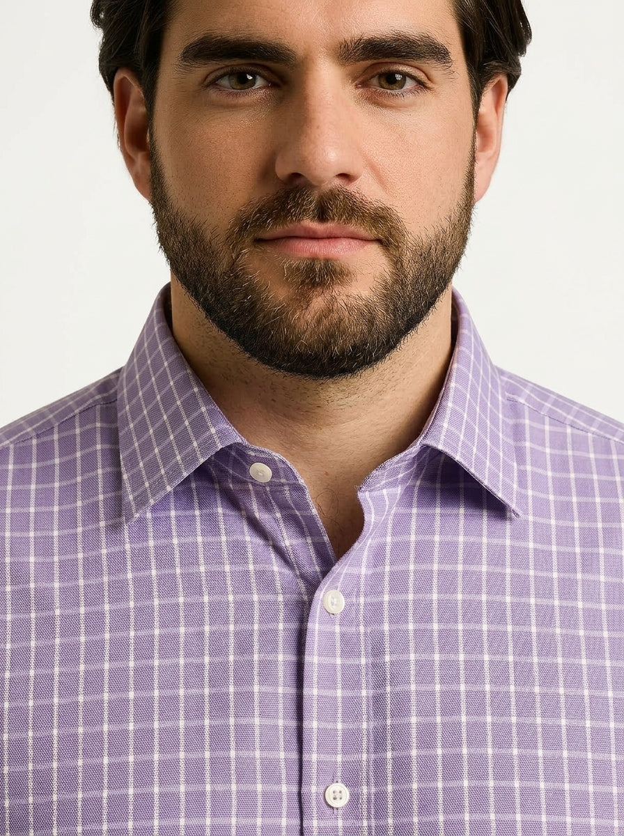 PLUS SIZE CHECK GIZA SHIRT FOR MEN | XL-7XL
