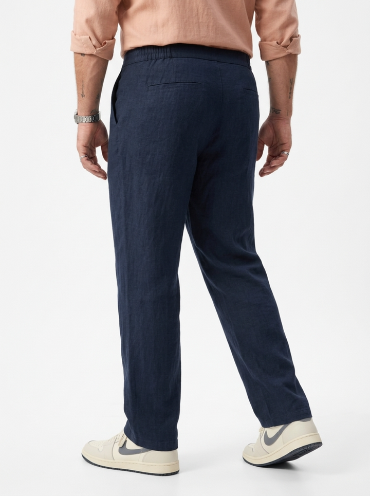 PLUS SIZE MEN’S LINEN PULLON PANT | XL-7XL