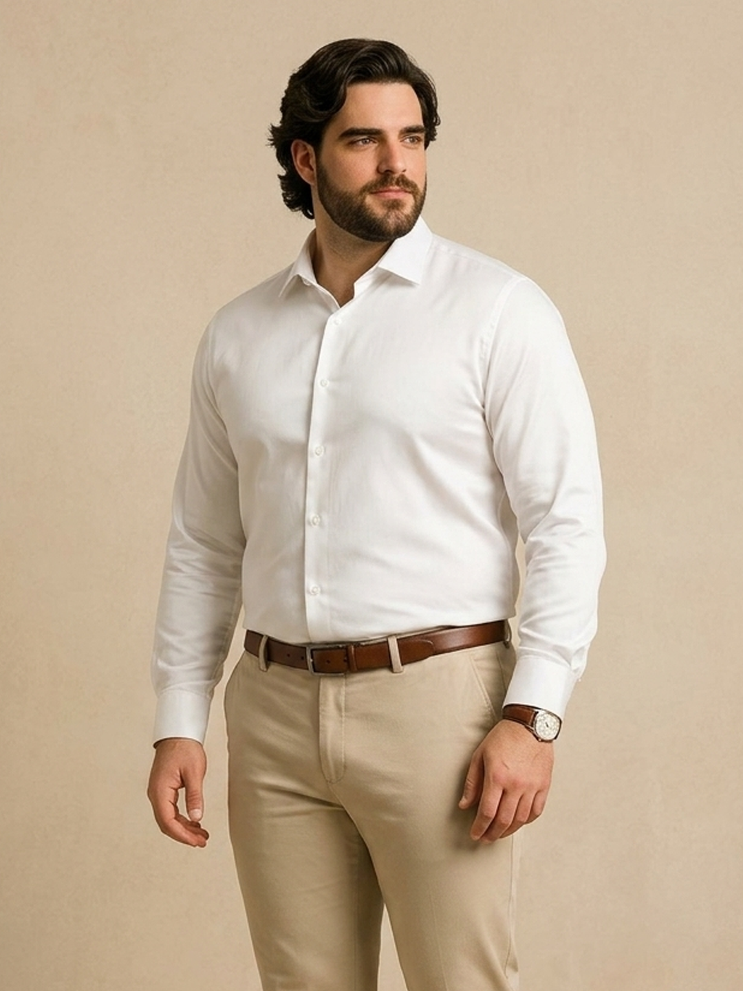 PLUS SIZE MEN SOLID SHIRT| XL-7XL