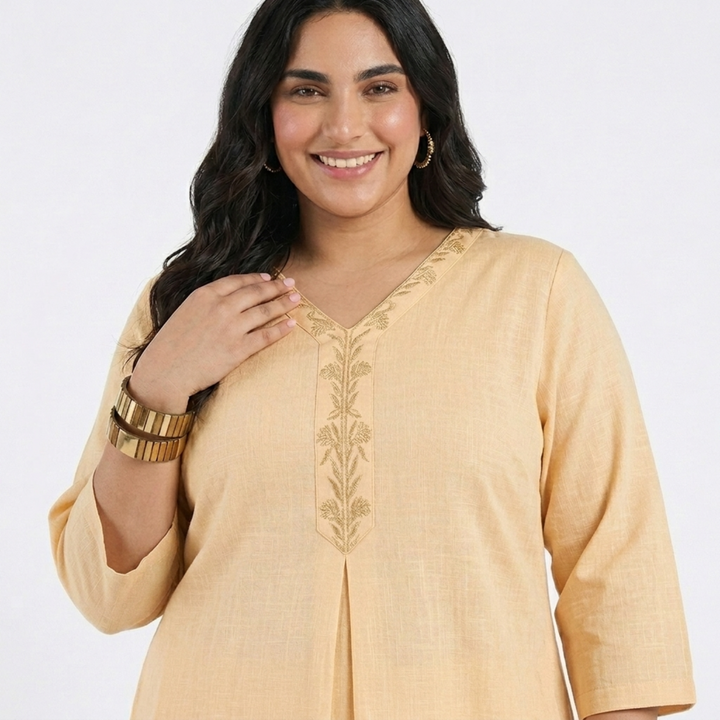 PLUS SIZE WOMEN’S SOLID ETHNIC KURTA | XL-7XL