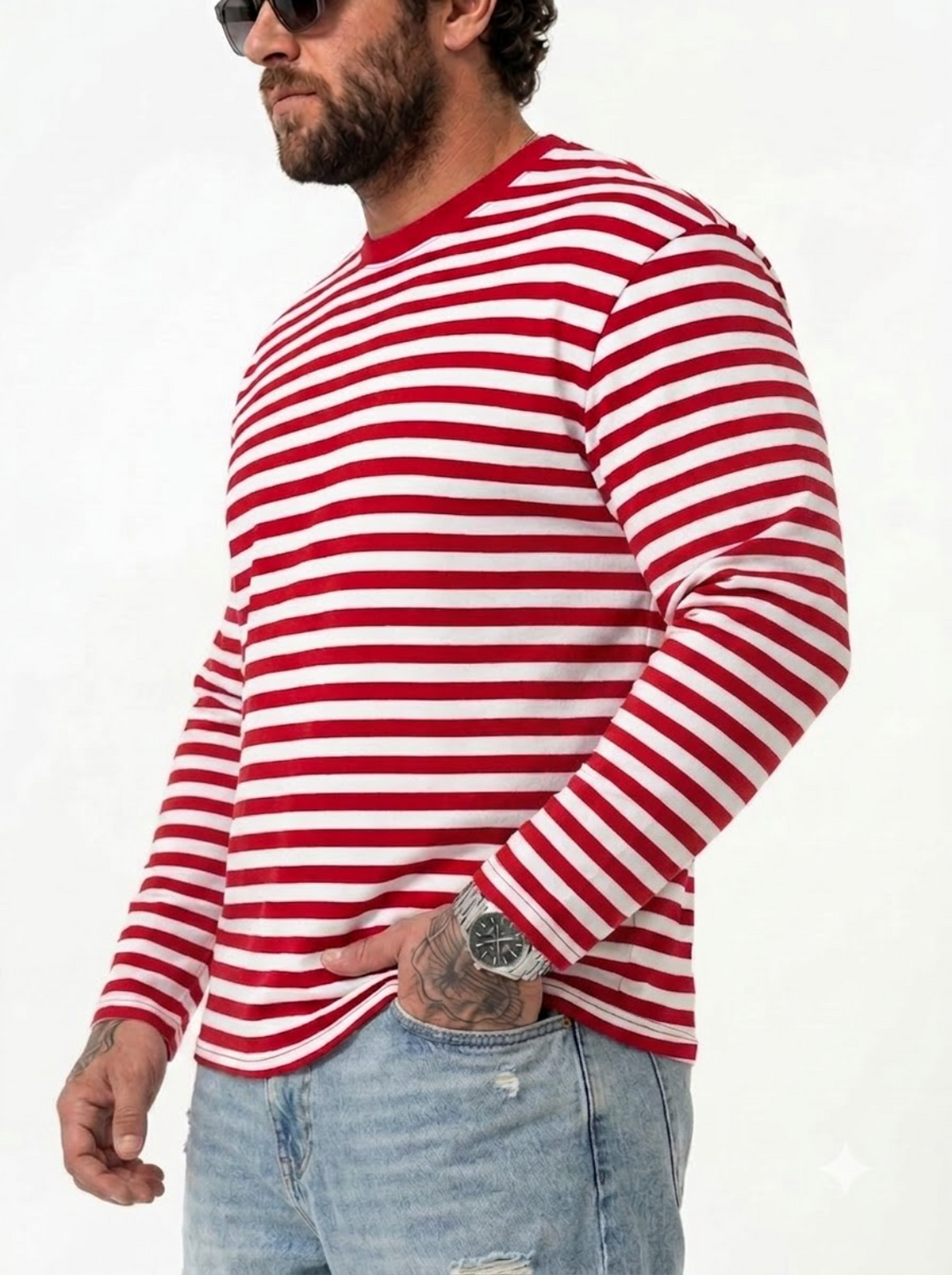PLUS SIZE MEN STRIPER T-SHIRT | XL-7XL