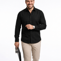 PLUS SIZE SOLID DOBBY SHIRT FOR MEN | XL-7XL