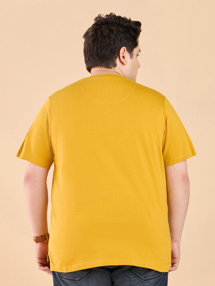 PLUS SIZE STRUCTURE KNIT GRAPHIC T-SHIRT FOR MEN | XL-7XL