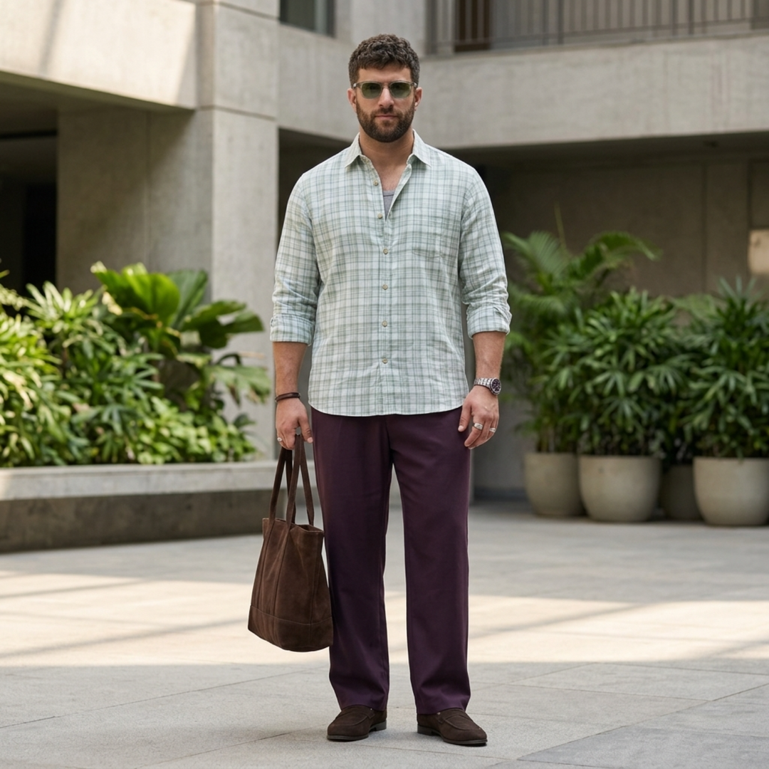 PLUS SIZE MEN’S CHECK SHIRT | XL-7XL