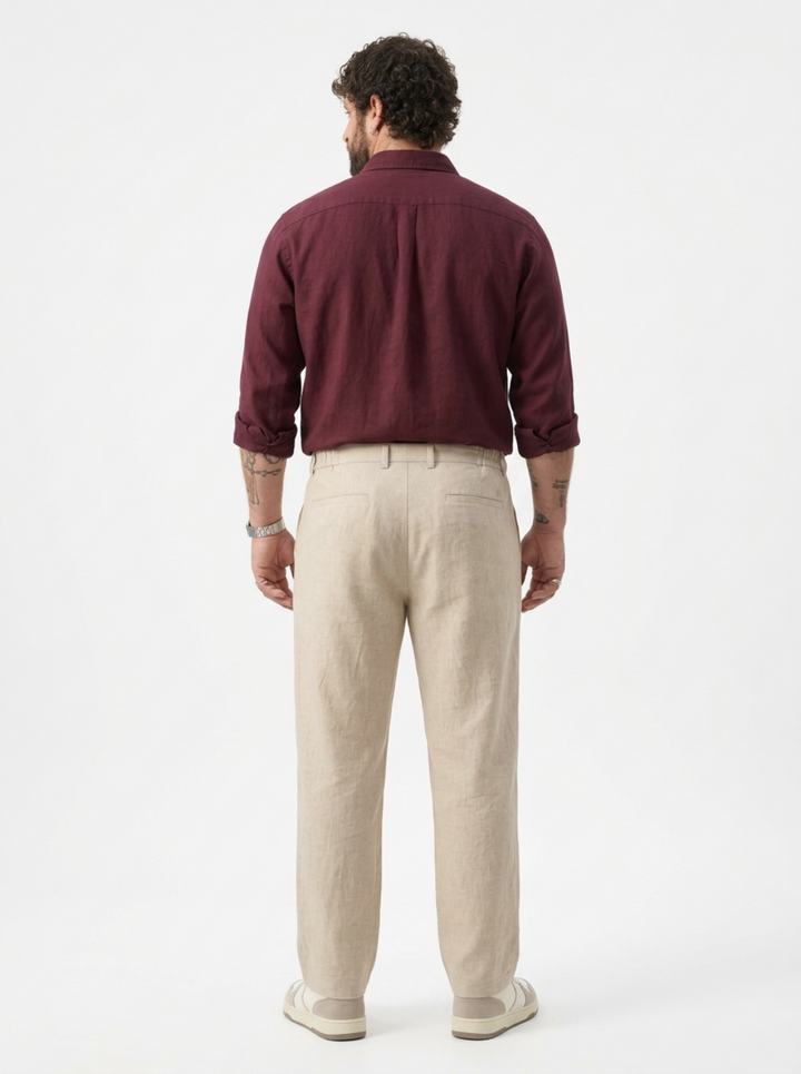 PLUS SIZE MEN’S LINEN PULLON PANT | XL-7XL