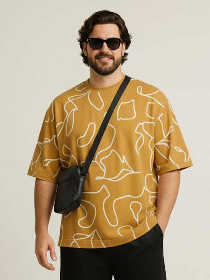 PLUS SIZE  PRINTED HANGOUT T-SHIRT FOR MEN | XL-7XL