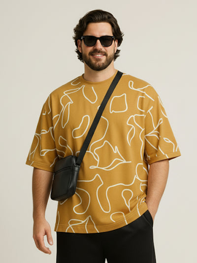 PLUS SIZE  PRINTED HANGOUT T-SHIRT FOR MEN | XL-7XL