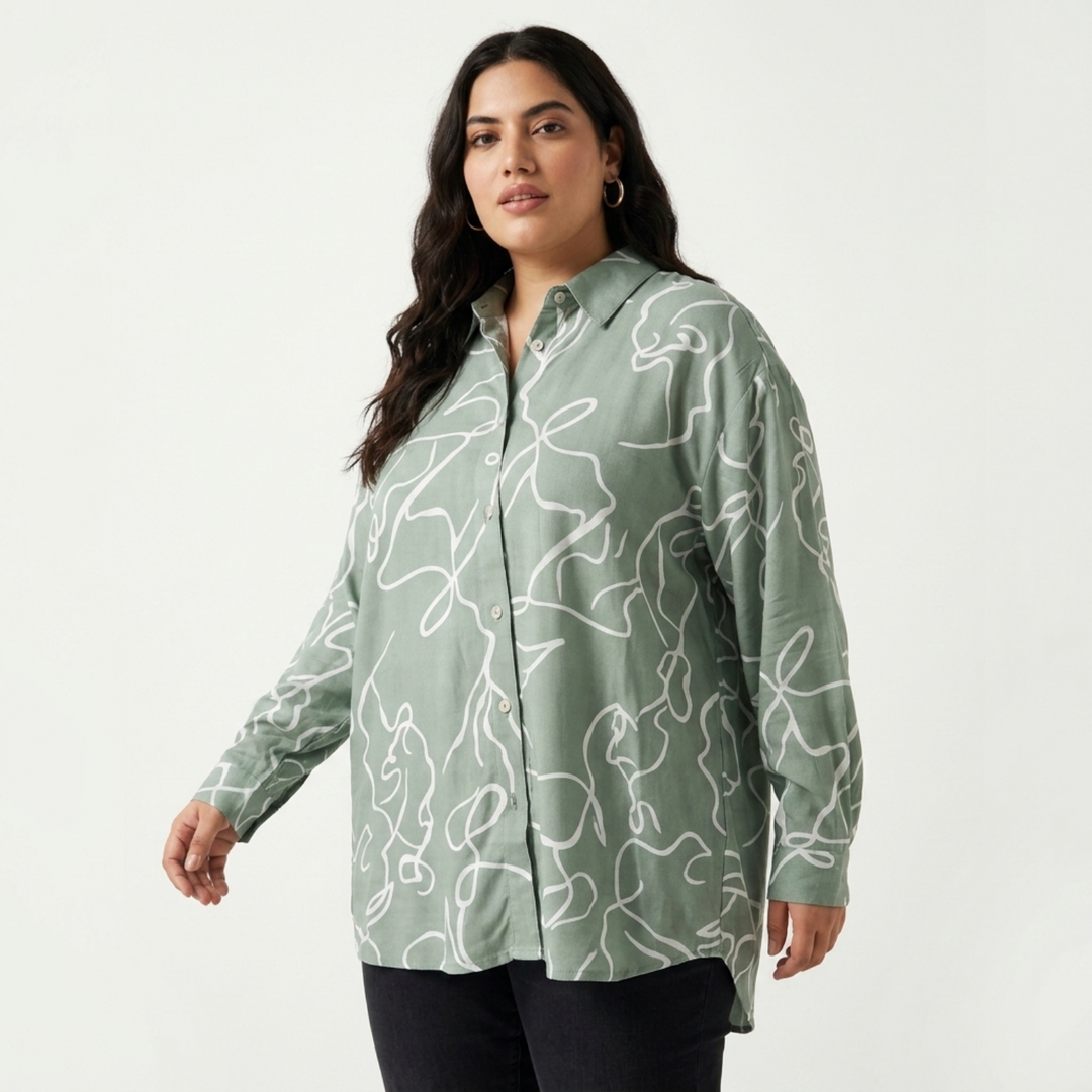 PLUS SIZE WOMEN’S PRINTED SHIRT | XL-7XL