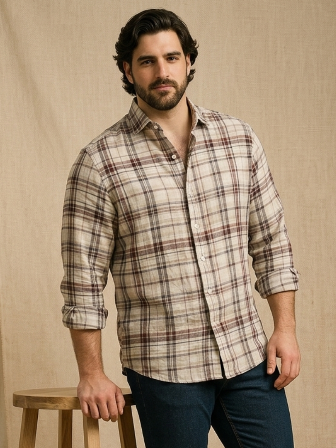 PLUS SIZE MEN CHECK SHIRT| XL-7XL