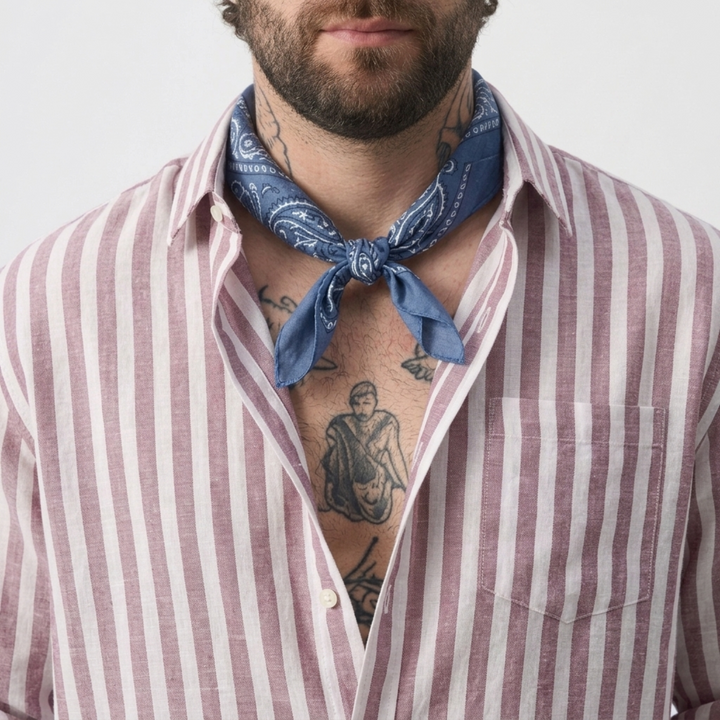 PLUS SIZE MEN’S STRIPE SHIRT | XL-7XL