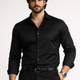 PLUS SIZE SOLID SATIN SHIRT FOR MEN | XL-7XL