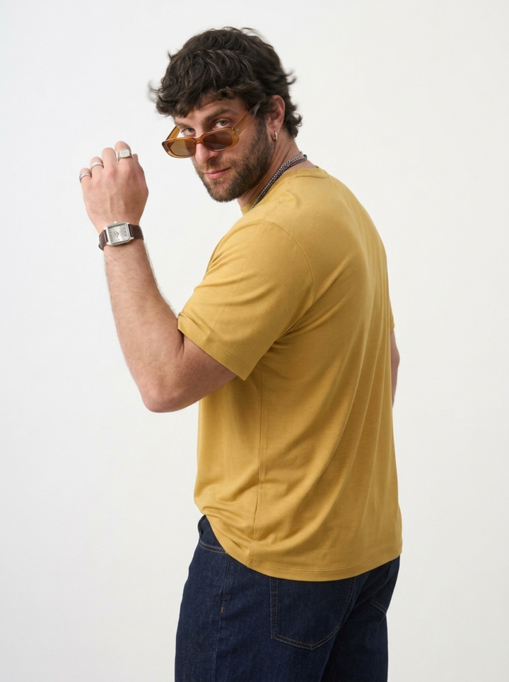 PLUS SIZE BAMBOO COTTON LYCRA T-SHIRT FOR MEN | XL-7XL