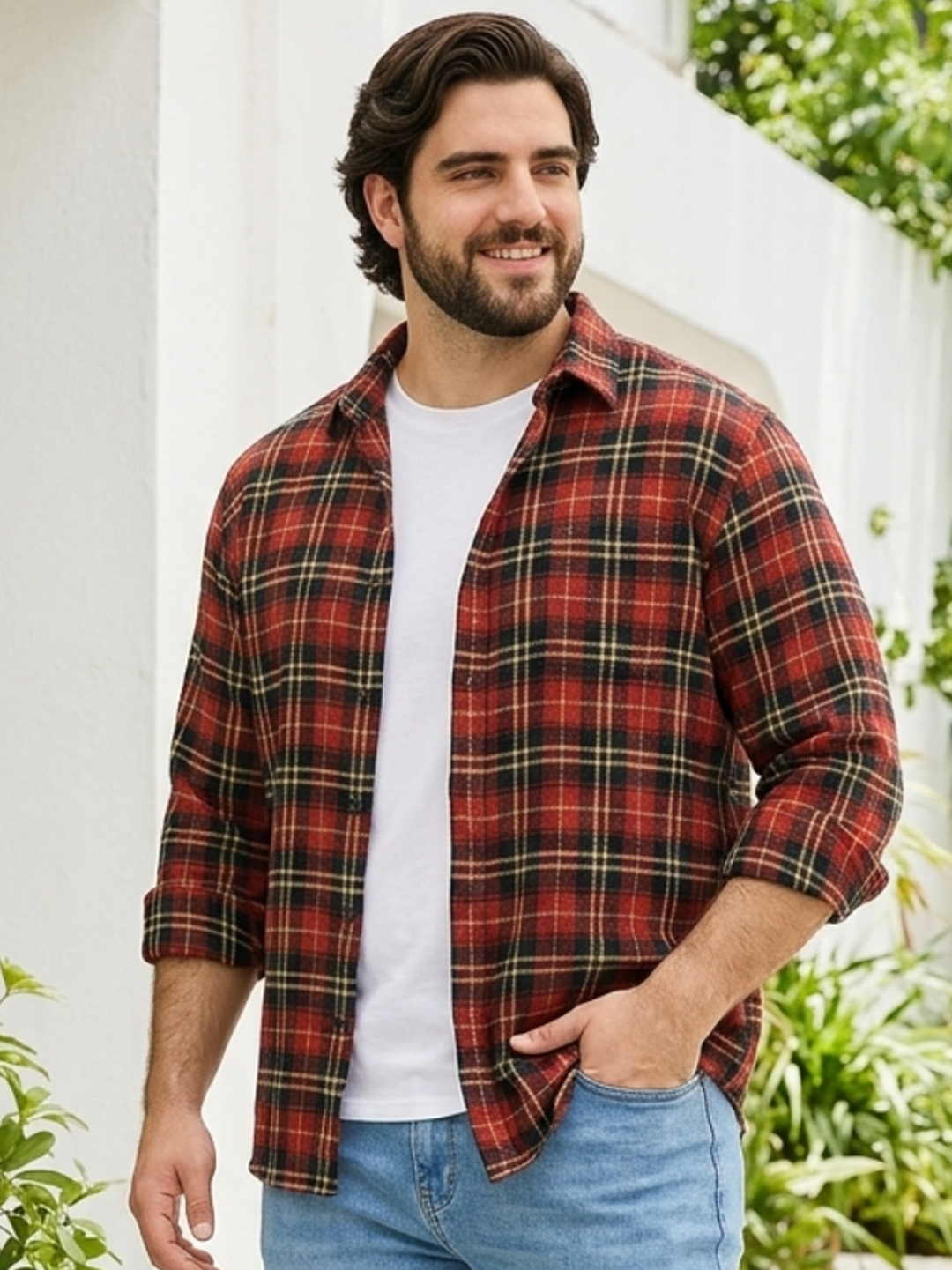 PLUS SIZE MEN CHECK SHIRT| XL-7XL