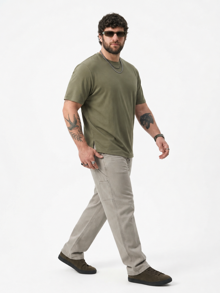 PLUS SIZE BAMBOO COTTON LYCRA T-SHIRT FOR MEN | XL-7XL