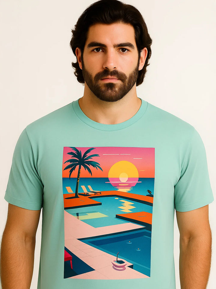 PLUS SIZE SAINT TROPEZ HOLIDAY T-SHIRT FOR MEN | XL-7XL