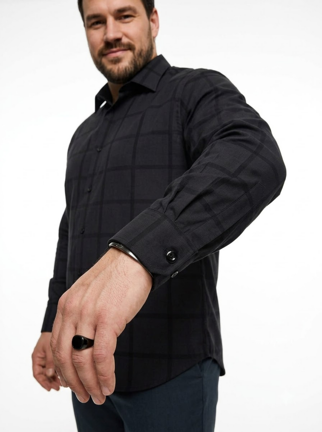 PLUS SIZE SELF CHECK SHIRT FOR MEN | XL-7XL