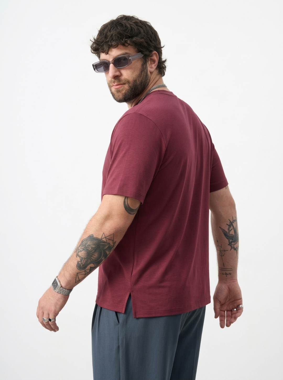 PLUS SIZE BAMBOO COTTON LYCRA T-SHIRT FOR MEN | XL-7XL