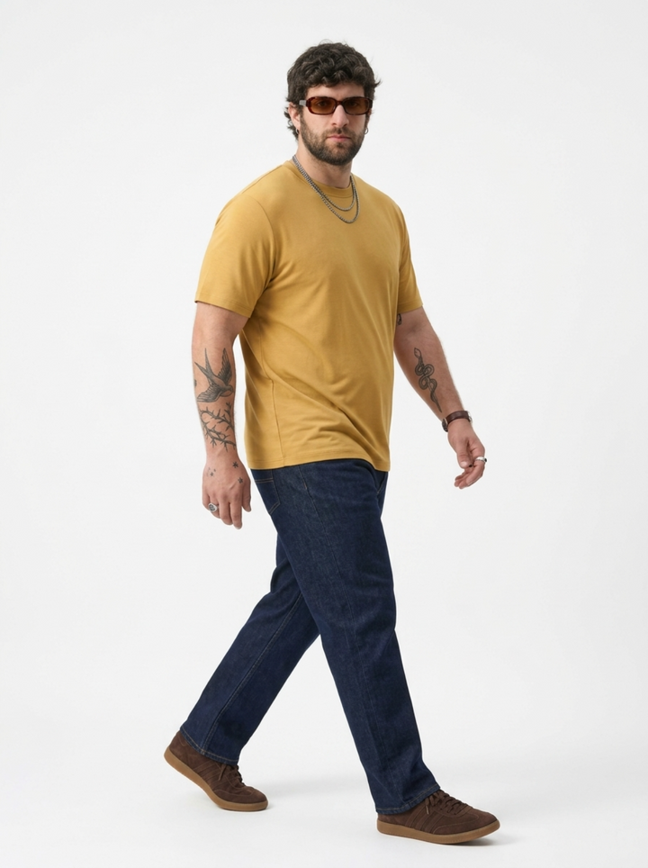 PLUS SIZE BAMBOO COTTON LYCRA T-SHIRT FOR MEN | XL-7XL