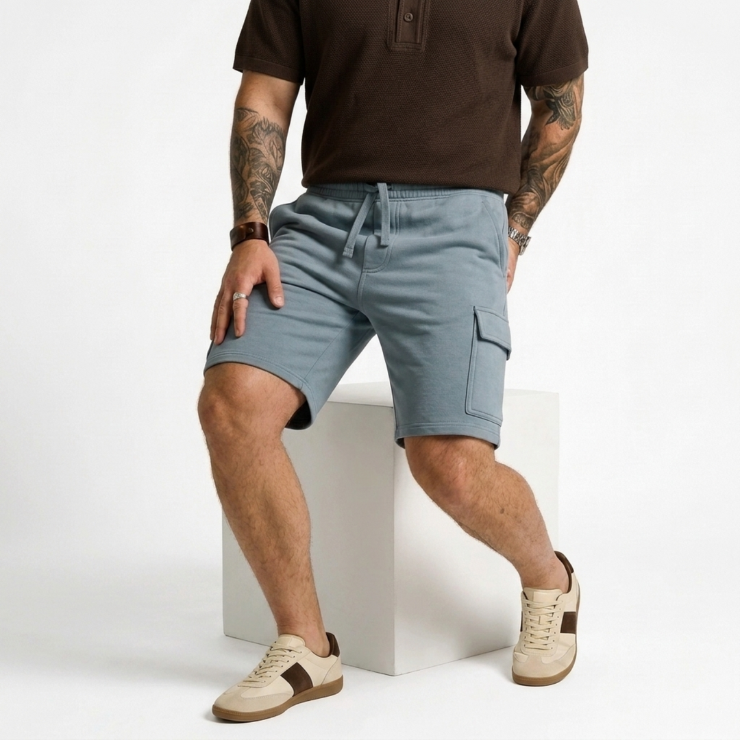 PLUS SIZE MEN’S KNIT CARGO LOUNGE SHORT | XL-7XL