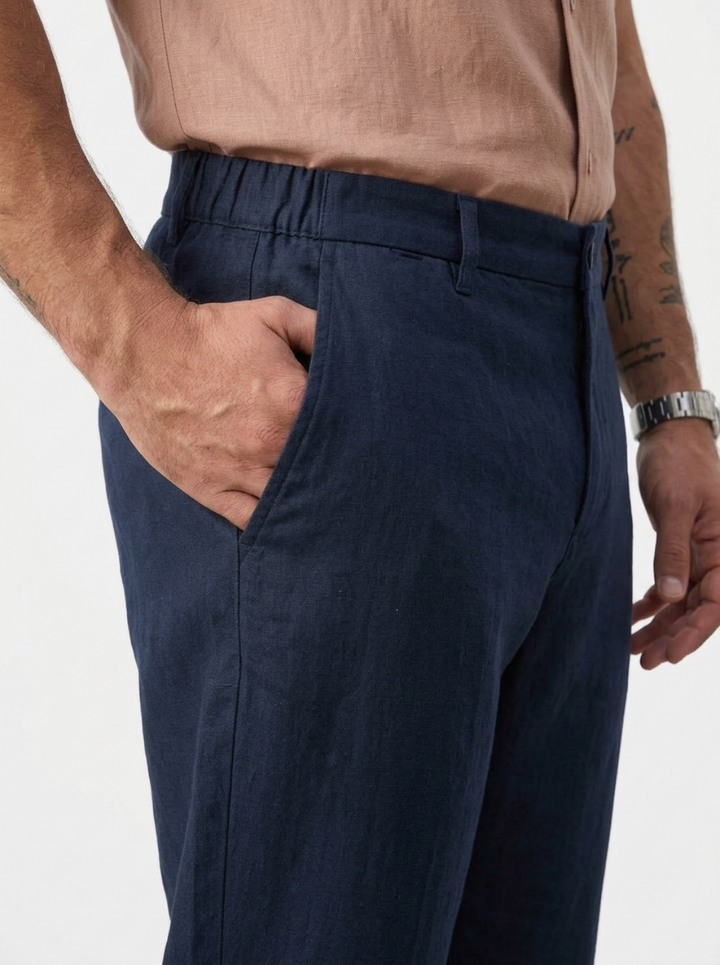 PLUS SIZE MEN’S LINEN PULLON PANT | XL-7XL
