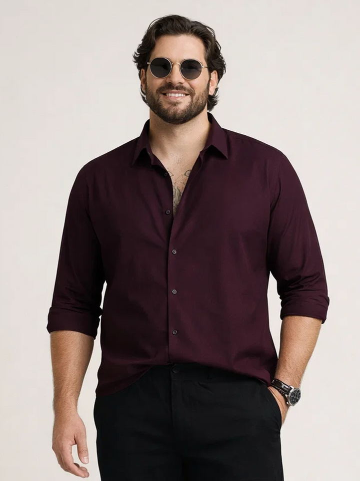 PLUS SIZE MEN SOLID  SHIRT| XL-7XL