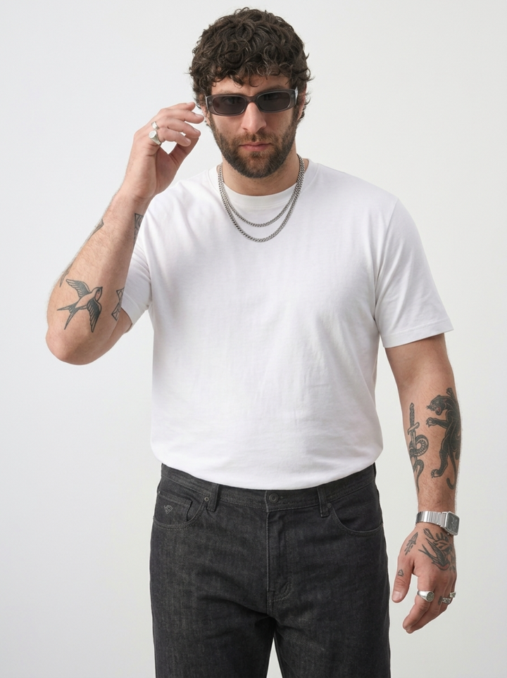PLUS SIZE BAMBOO COTTON LYCRA T-SHIRT FOR MEN | XL-7XL