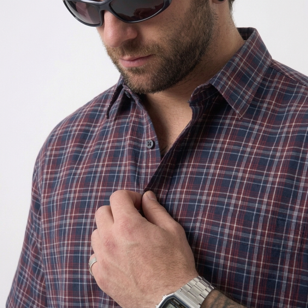PLUS SIZE MEN’S CHECK SHIRT | XL-7XL