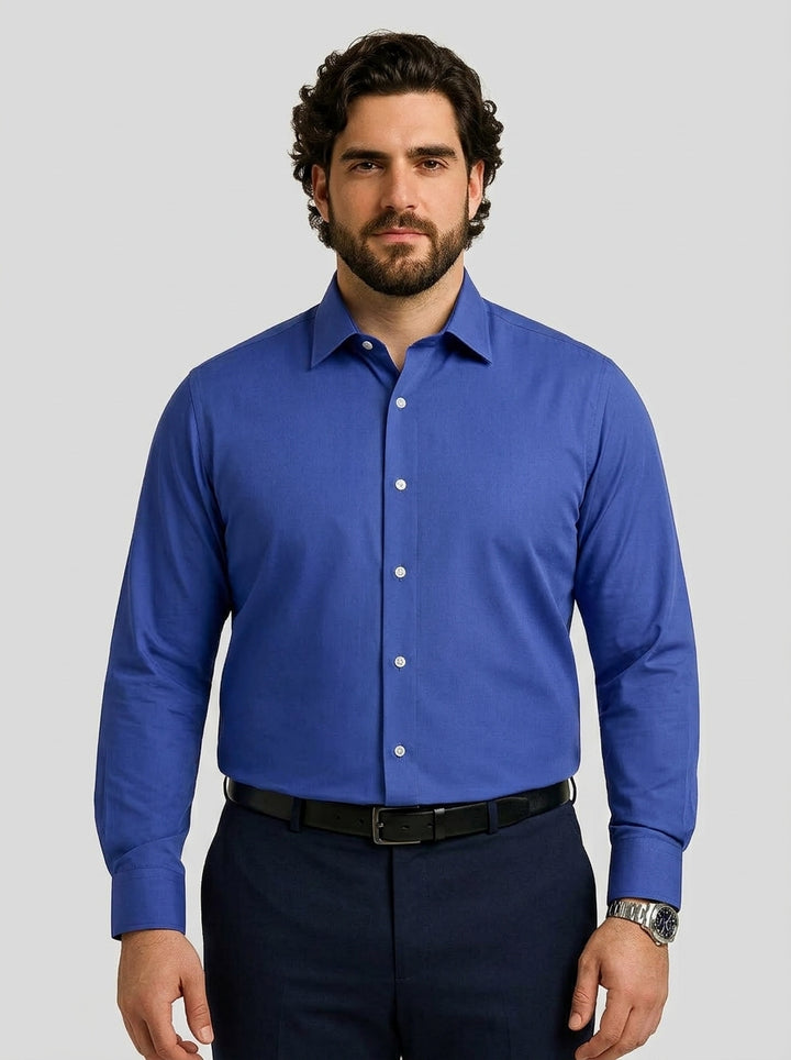 PLUS SIZE SOLID GIZA SHIRT FOR MEN | XL-7XL