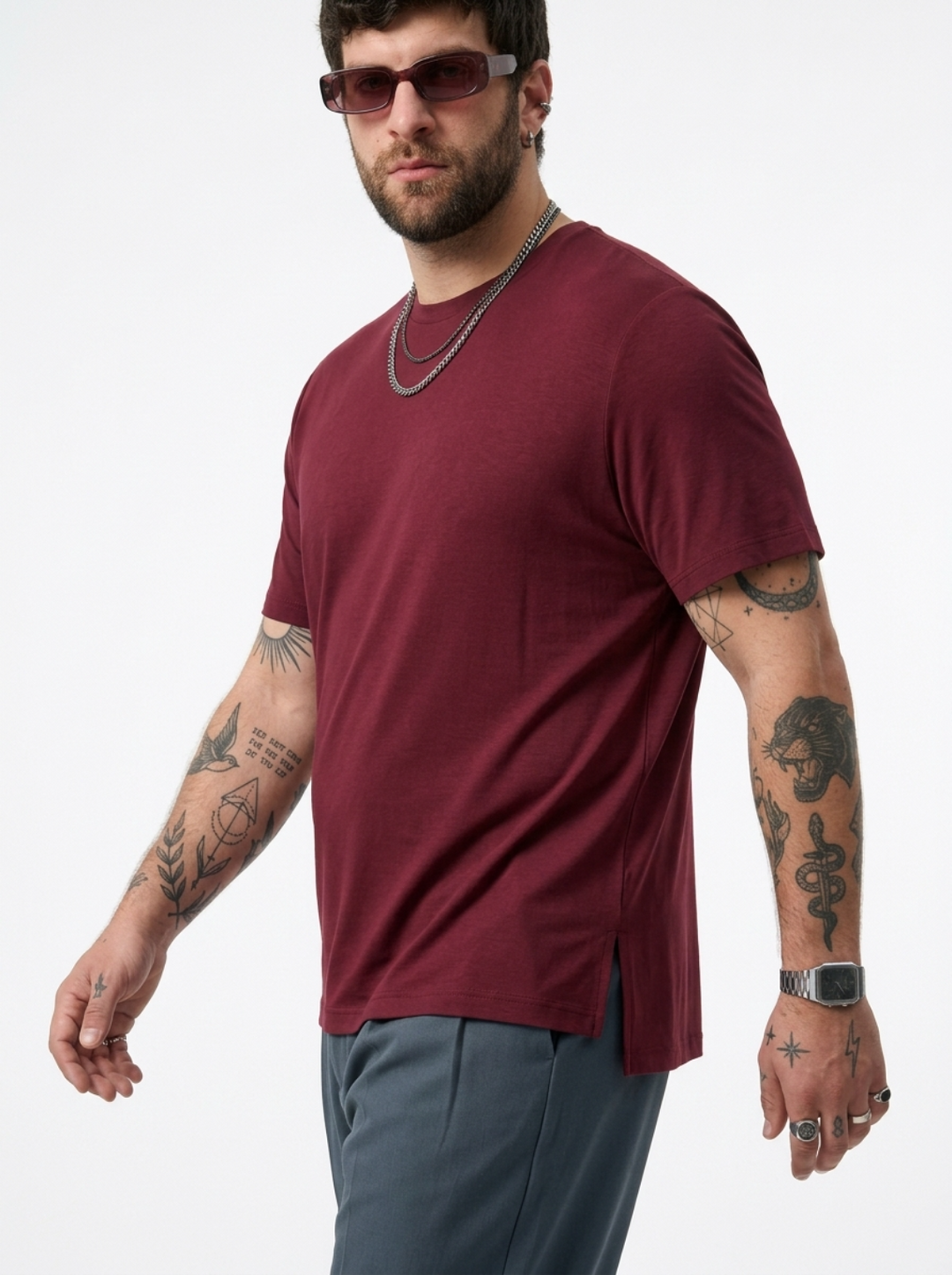 PLUS SIZE BAMBOO COTTON LYCRA T-SHIRT FOR MEN | XL-7XL
