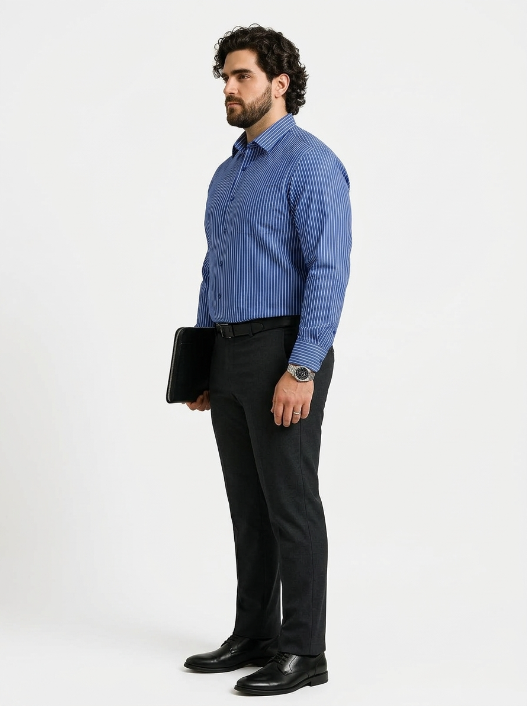 PLUS SIZE STRIPE GIZA SHIRT FOR MEN | XL-7XL